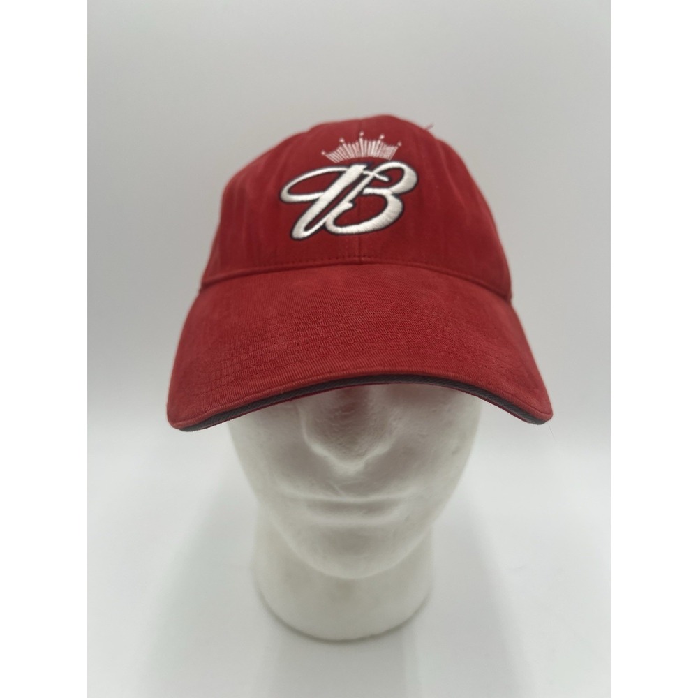 Budweiser B Logo Red Flex Fit Baseball Cap Hat Official 2004 Anheuser Busch
